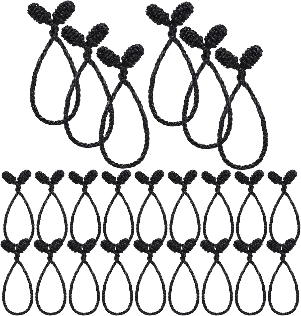 Shappy 24 Pieces Christmas Garland Banister Ties Christmas Decorative Reusable and Flexible Twist
