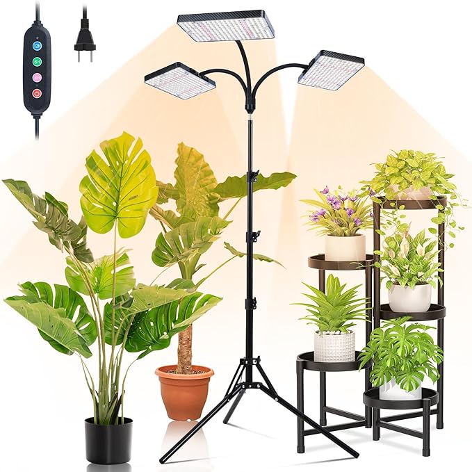 Grow Light with Stand, Orchbloom Grow Lights for Indoor Plants 75W, Natural Sunlight Full Spectrum