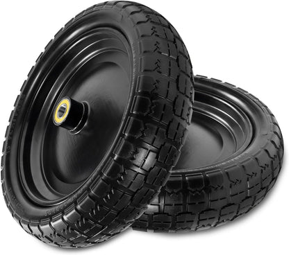 13" Tire Compatible with Gorilla Cart, 4.00-6 Flat Free Solid Tire and Wheel (Solid Polyurethane)