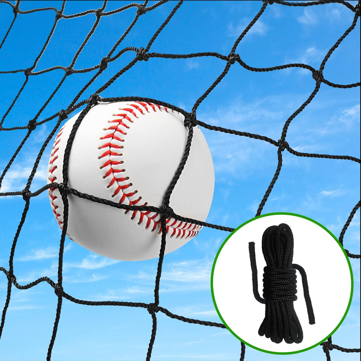 Baseball Softball Backstop Nets, Heavy Duty Sports Netting Barrier #18 Baseball Netting