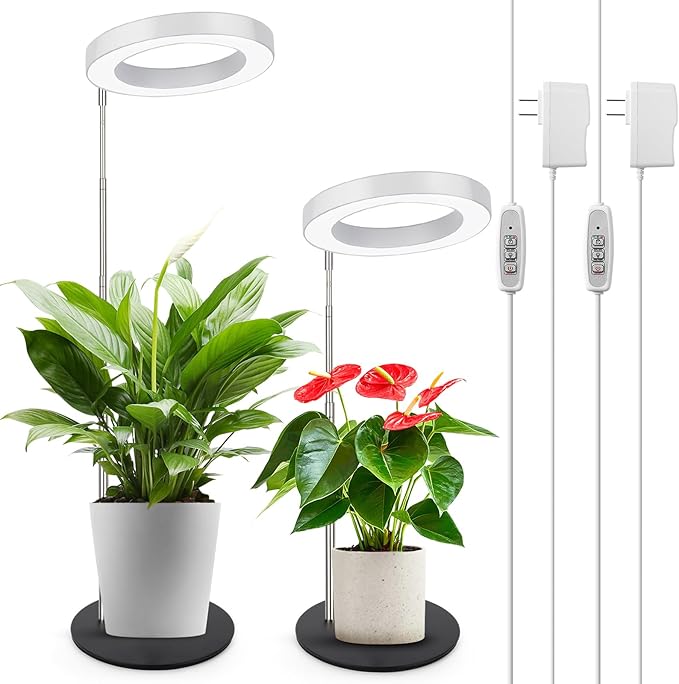 LORDEM Grow Light, LED Plant Light for Indoor Plants Growing, Full Spectrum Desk Growth Lamp with