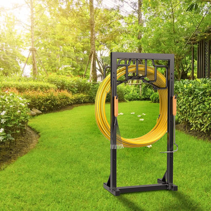 Skycarper Garden Hose Reel Holder Detachable Metal Water Hose Hanger Organizer Heavy Duty Free