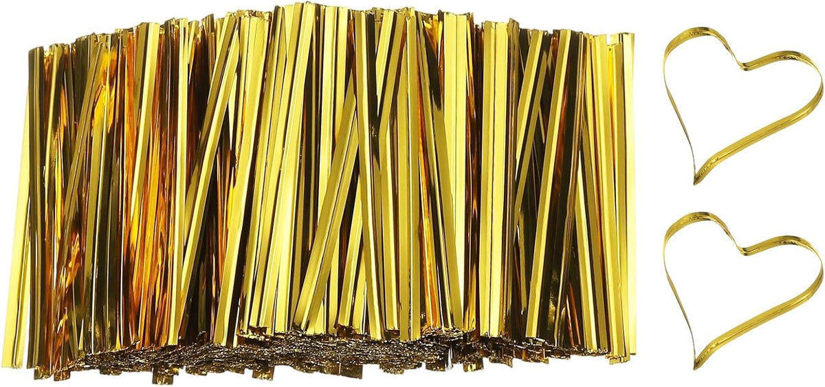 PATIKIL Bag Twist Ties 2 Inch, 800 Pcs Metallic Bread Ties for Treat Plastic Bags Gift Wrapping