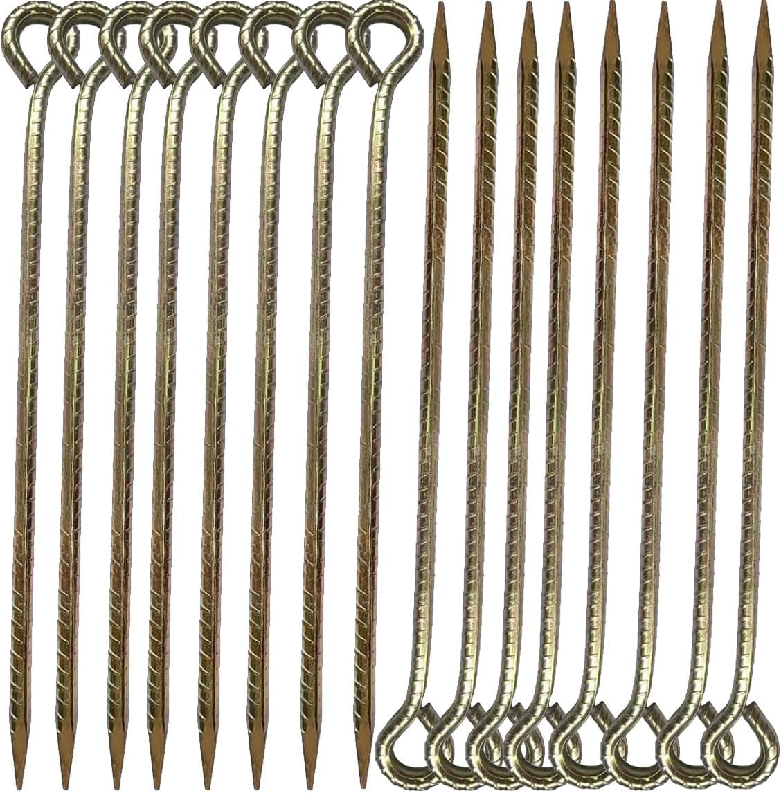 16 Inch Rebar Stakes ，Metal Stake Ground，Ground Anchor,Heavy DutyTent Stakes ，Baking Paint Metal