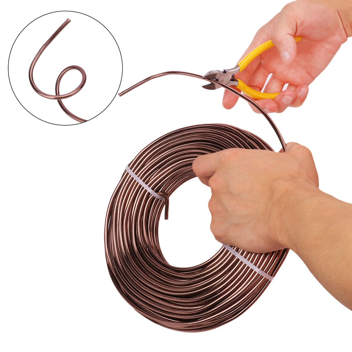 98 Feet Brown Anodized Aluminum Bonsai Training Wire, 4.0mm Anodized Aluminum Wire, 98 Feet Bonsai