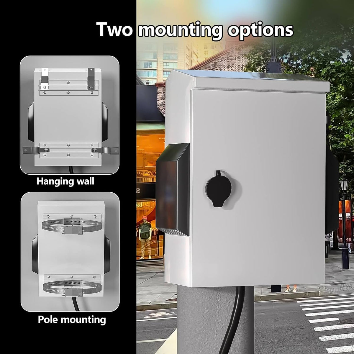 Outdoor Electrical Box with Thermostat and Fan, Cold-Rolled Steel Plate, Aluminum Alloy Back Beam
