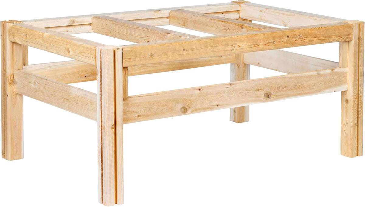 Greenes Fence Six Bucket Elevated Cedar Wood Garden Frame, 43 in. x 28 in. x 20 in. - Made in USA