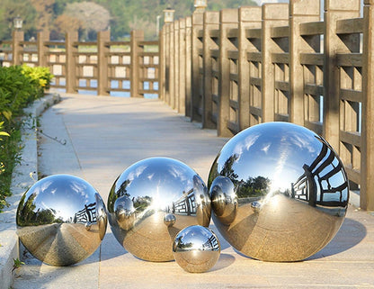 Nerien Gazing Ball, 2 Inch Stainless Steel Garden Mirror Globe, Polished Ornament Sphere, Hollow