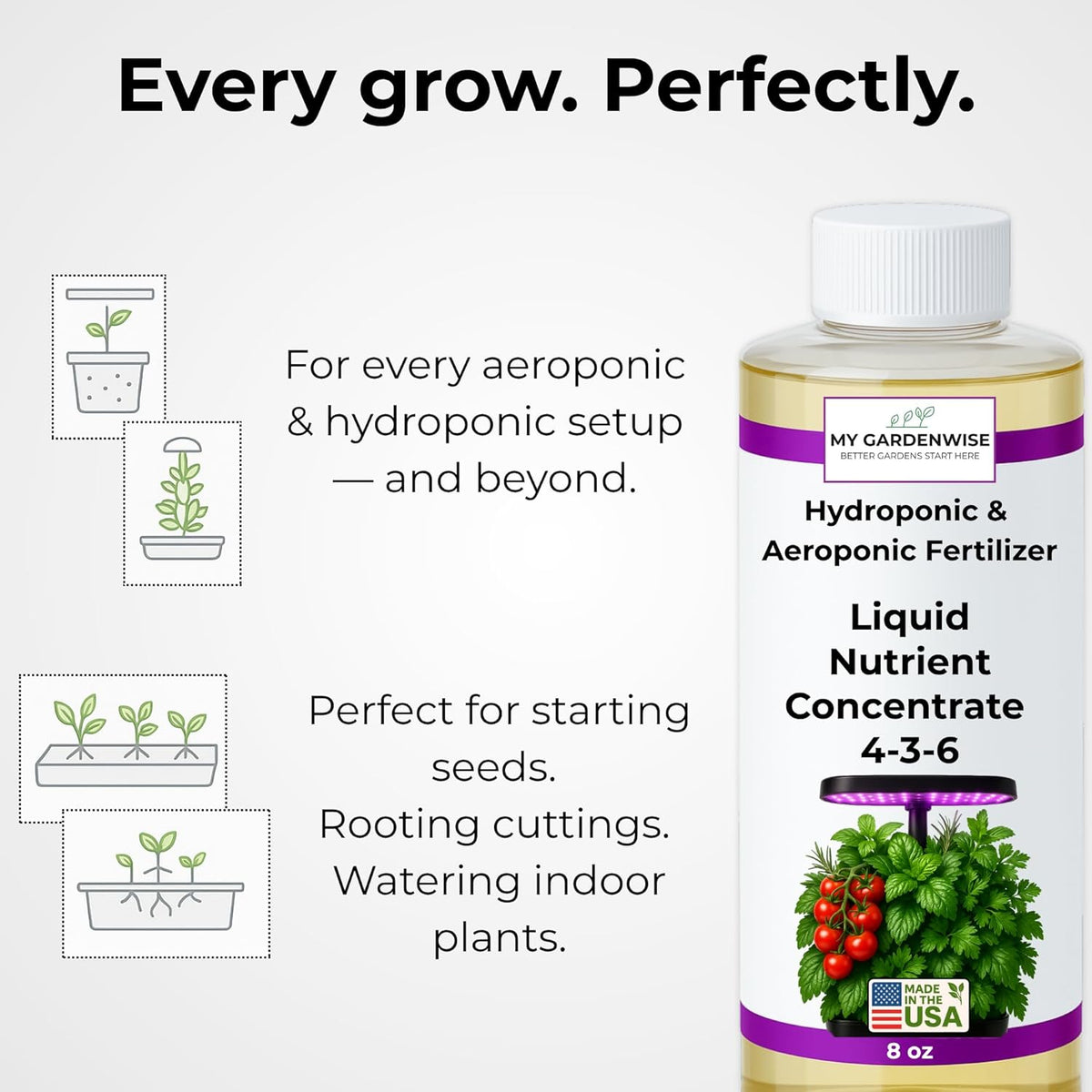 Liquid Plant Food – Hydroponics Nutrients for Indoor House Plants, Tomato, Strawberry, Lucky