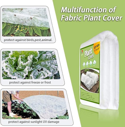 Plant Covers Freeze Protection,10Ft x 30Ft 1.0 oz/yd² Reusable Floating Row Cover, Freeze