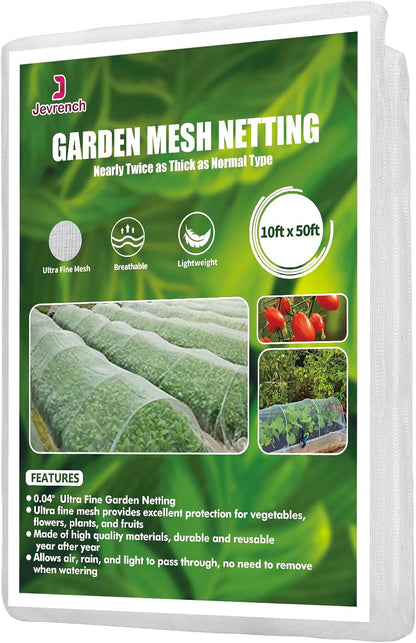 Garden Netting, Jevrench Durable Ultra Fine Garden Netting, Garden Plant Cover Row Cover Makes