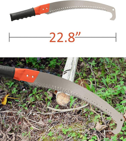 HOSKO 14FT Pole Saw for Tree Trimming, Long Extension Pruning Saw, Blade Tree Trimmer Pole, Manual
