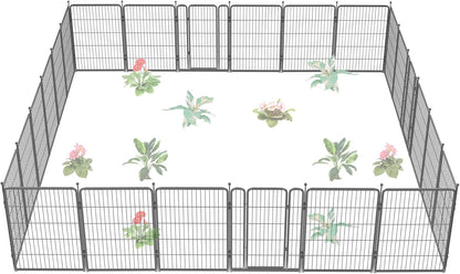 FXW Garden Fence Outdoor for The Yard – 40in(H) x 54.7ft(L) Heavy Duty Metal Animal Barrier for Dog