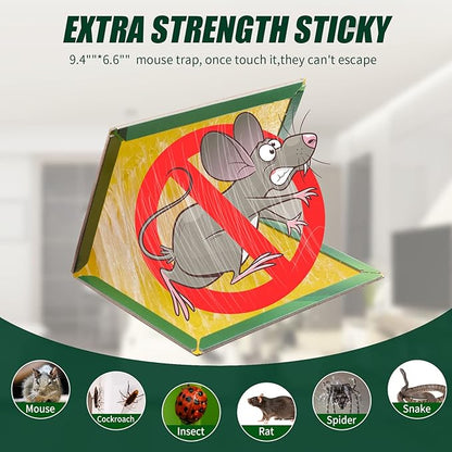Qualirey 30 Pcs Large Sticky Traps for Mice and Rats Mouse Traps Glue with Enhanced Stickiness
