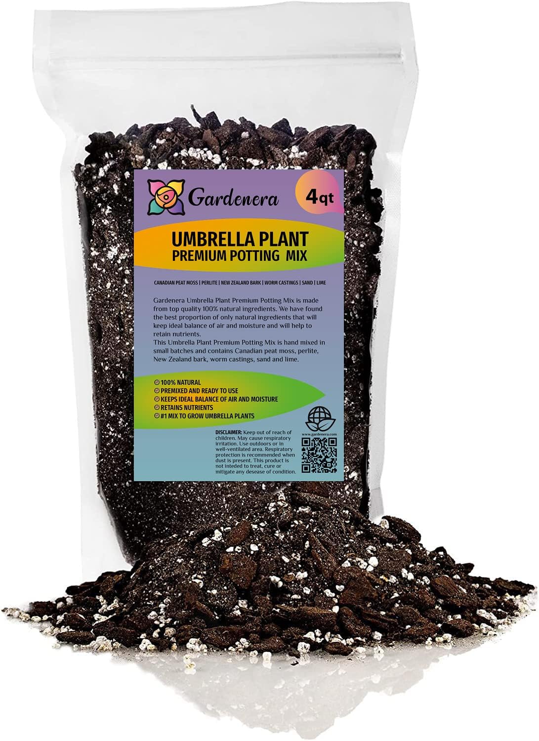 Gardenera Umbrella Plant Premium Potting Mix - Experience The Difference of Hand-Mixed Quality and