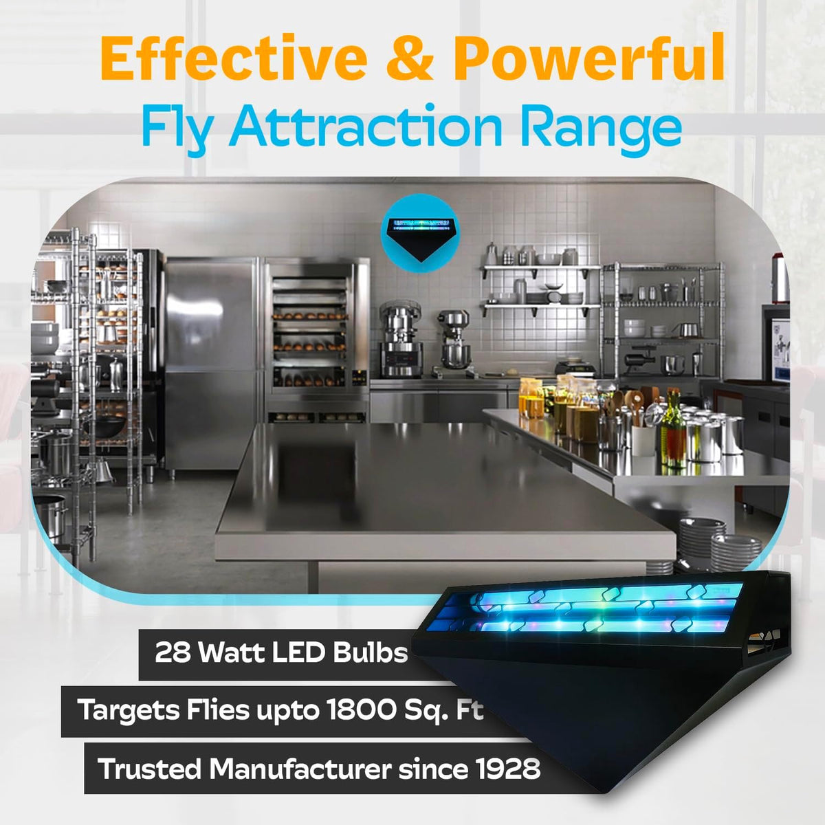 Gardner WS-95 Indoor Fly Trap with Proprietary LED, Decorative Wall Sconce Fly Light -40,000 Hour