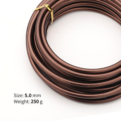 Bronze-5.0mm/4gauge-Anodized Aluminum Bonsai Training Wire 250g Large Roll,Many Size to