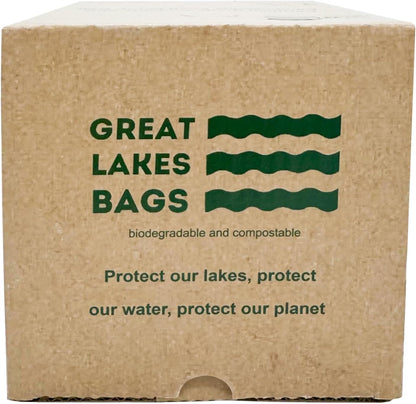 Great Lakes 2.6 Gallon Compostable and Biodegradable Trash Bag, 100 Count, Small Compostable Bag