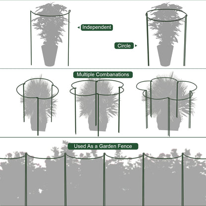 FEED GARDEN Peony Cages and Supports, 6 Pack Plant Support Stakes for Outdoor & Indoor Plants, 10"