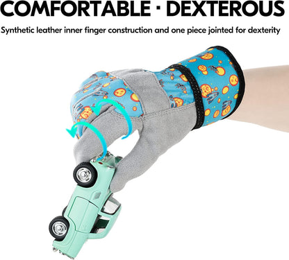 Vgo... 1-Pair Age 6-7 Kids Gardening Gloves,Children Yard Work Gloves,Soft Safety Outdoor Playing