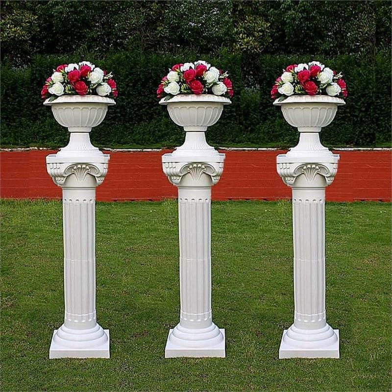 Efavormart 4 Pillars/Set 3ft Tall Roman Decorative Wedding Party Columns PVC Pillars 36" Height