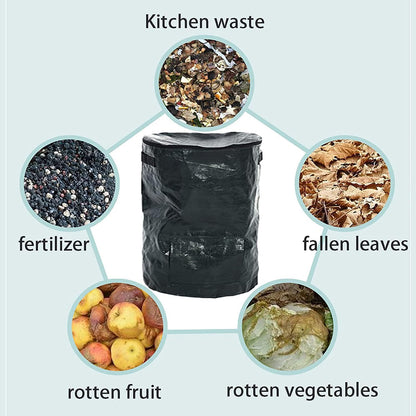 Compost bin Bags,Big Compost Bag,Garden Compost bin Bags,80 Gallon Compost bin for Garden Yard