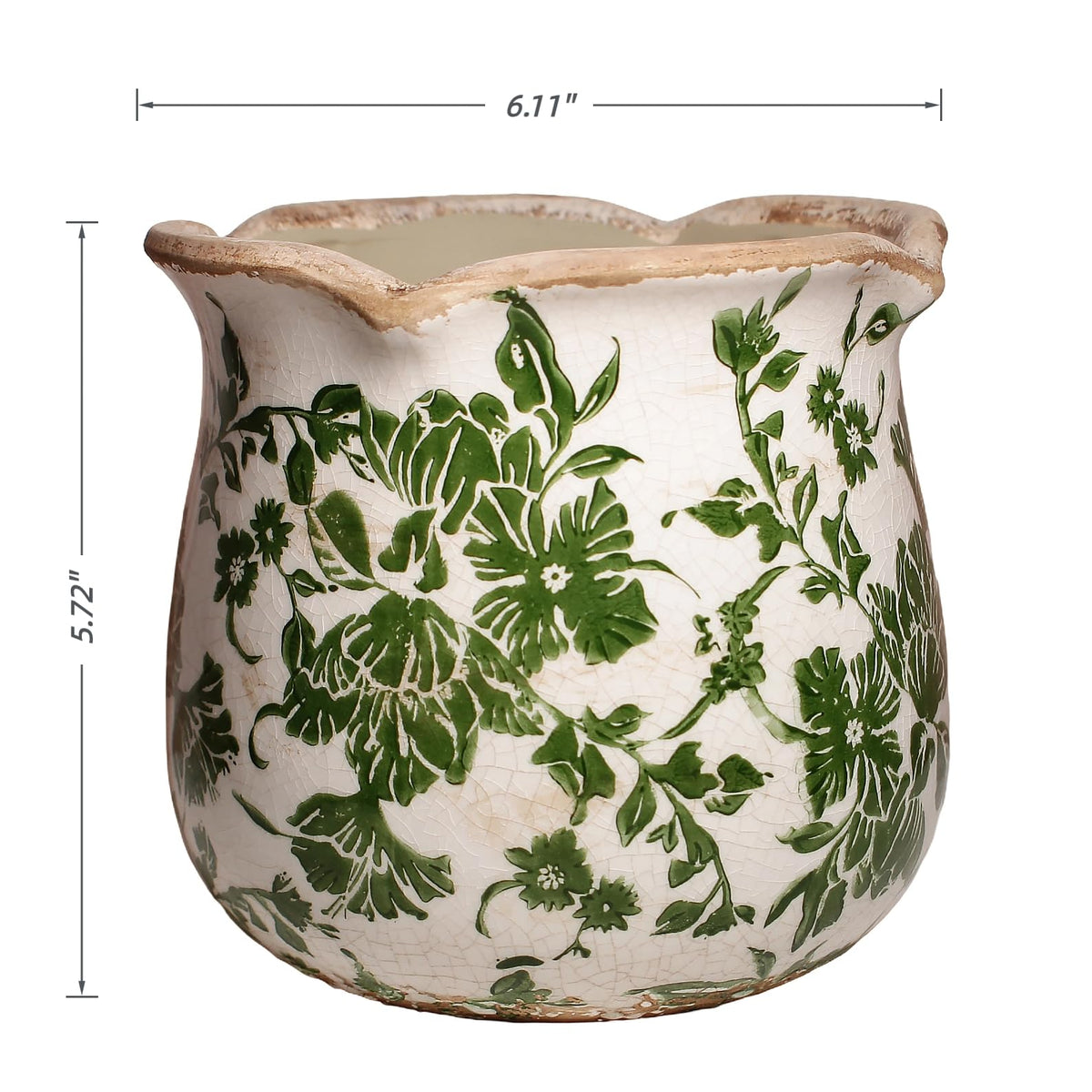 Xiaan Jiaju Tuscan Ceramic Plant Pots, Vintage Planter & Vase with Drainage