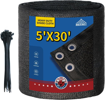 5x30Ft Garden Privacy Fence Screen, 145GSM Heavy Duty 90% Blockage Windbreak Mesh Tarp with