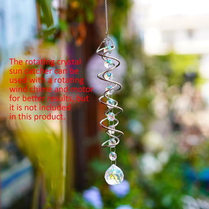 H&D HYALINE & DORA 20.5in Crystal Sun Catcher,Colorful Hanging Suncatcher with Octagonal Beads and