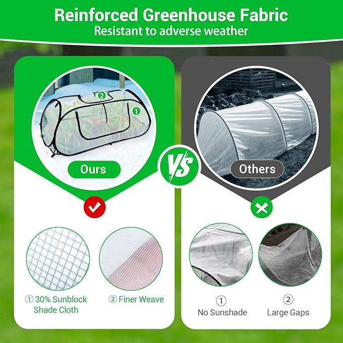 Garden Covers for Raised Beds, Pop Up Raised Garden Bed Cover, Garden Row Plants Cover Accelerator