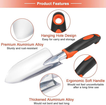Garden Shovel Garden Hand Trowel, Heavy Duty Hand Shovel with Ergonomic Handle, Small Gardening