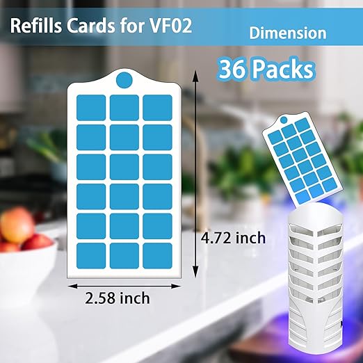 36 Pack Refills-VF02,Replacement Sticky Glue Boards for VF02,Indoor Plug in Refill Cards,Safer-Home