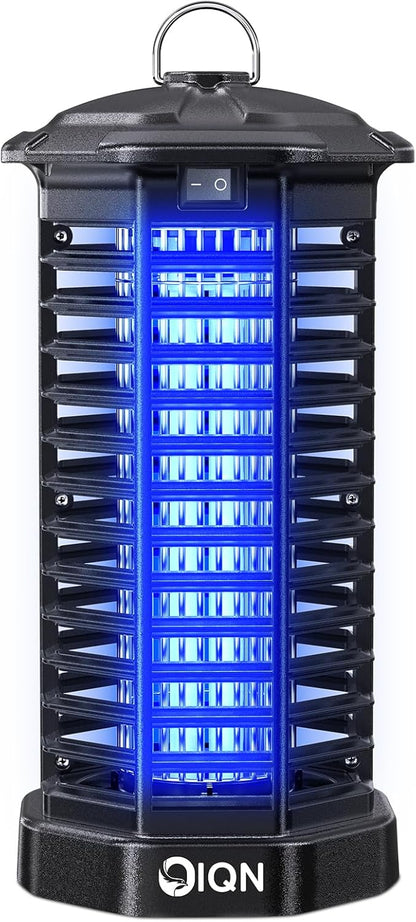 Bug Zapper Outdoor, Plug in Electric Mosquito Fly Zapper w/ 15W Light & 4200V Grid & on/Off Switch