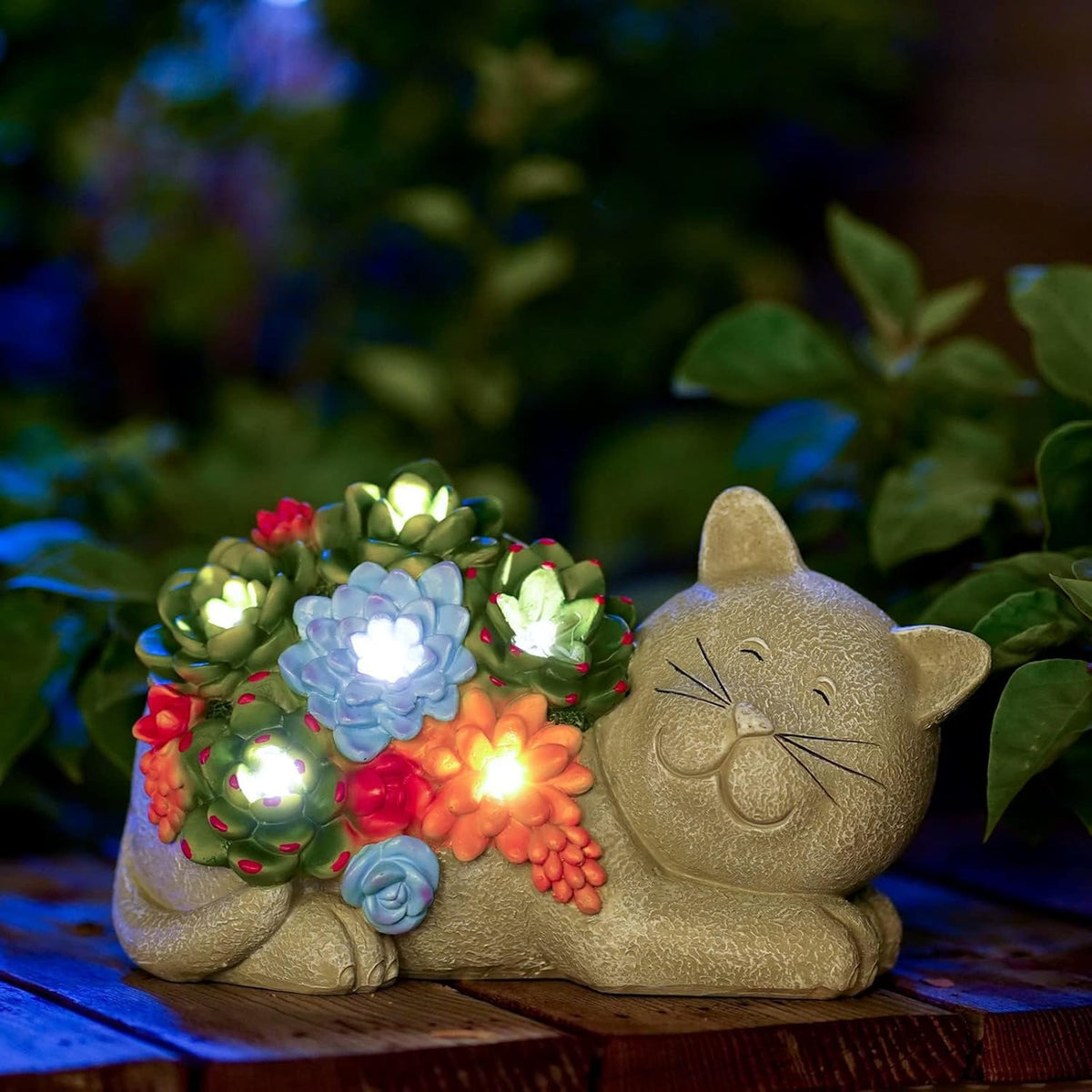 Qeeman Garden Outdoor Decor Statues: Figurine Decorations Ornaments Patio Art Balcony - Birthday