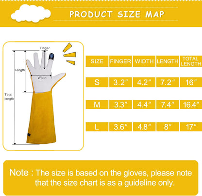 Garden Gloves Women/Men Thorn Proof, Deerskin Suede, 2 Layers Leather Rose Pruning Long Gardening