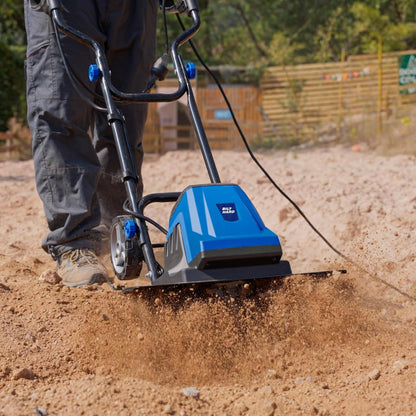 BILT HARD 18 Inch Electric Tiller Cultivator, Corded 15 Amp 6 Steel Tines Tillers for Gardening