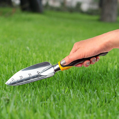 ⭐️ Gardenera 3PC Garden Tool Set with Soft Rubberized Non-Slip Handles - Hand Trowel, Transplant