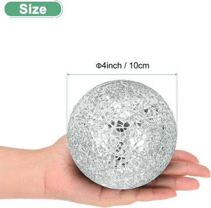 Decorative Ball for Bowls, 4 Inch Mosaic Glass Balls Decorative Glass Orbs for Home Decor/Dining