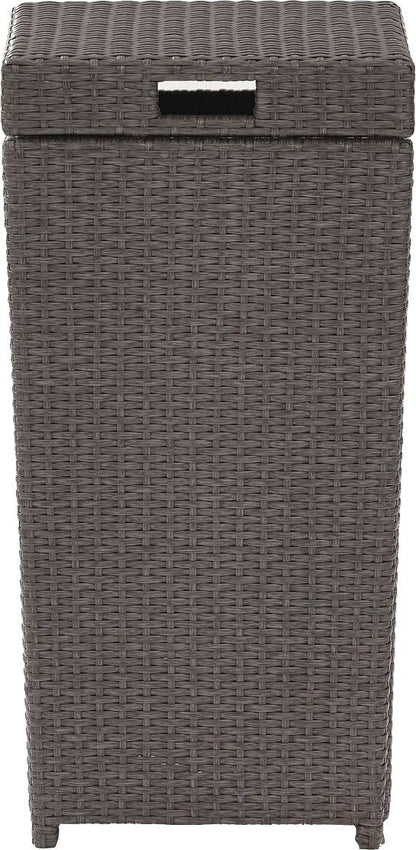 Crosley Furniture Palm Harbor Resin Wicker Outdoor Trash Can With Lid for Backyard, Patio, Deck
