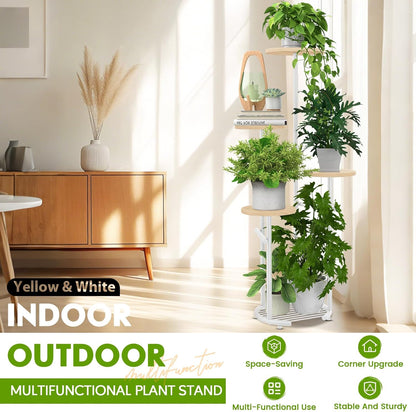 TOSKING 5 Tier Metal Plant Stand Indoor， Plant Shelf, Corner Shelf Flower Pot Stand for Outdoor