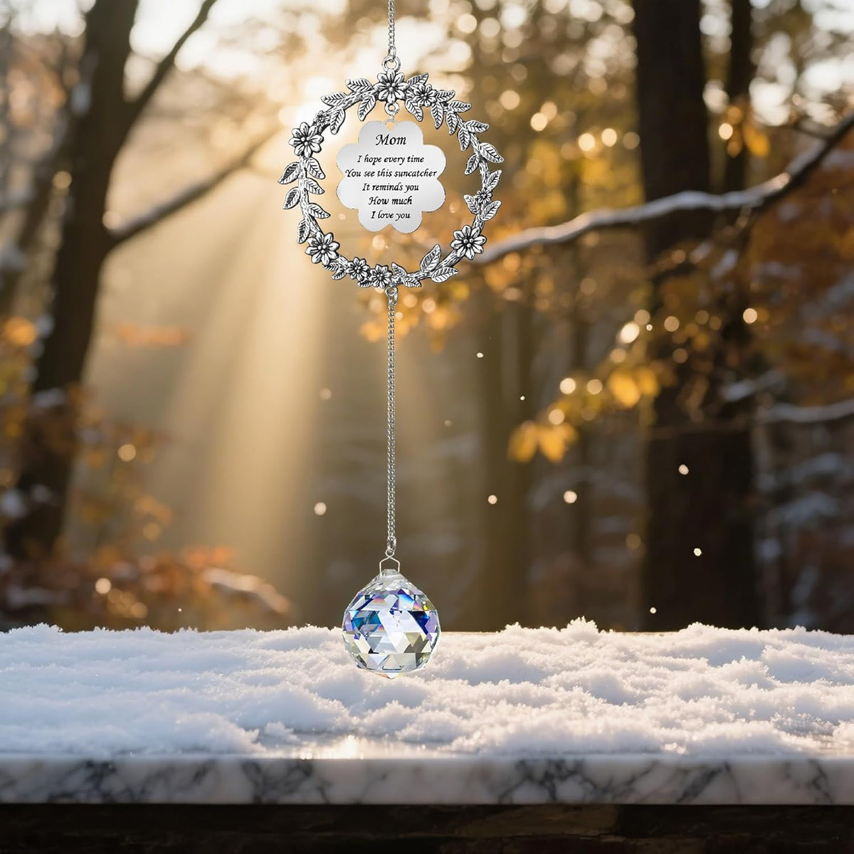 Gifts for Mom, Suncatcher Birthday Gifts for Mom from Daughter Son, Sun Catcher for Christmas