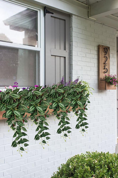DILATATA Fake Hanging Plants Artificial Hanging Plants 26" Faux Wandering Jew Hanging Leaves Plants
