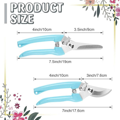 Amylove 24 Pcs Garden Flower Shears Pruning Scissors Heavy Duty Plant Scissors Garden Clippers Hand