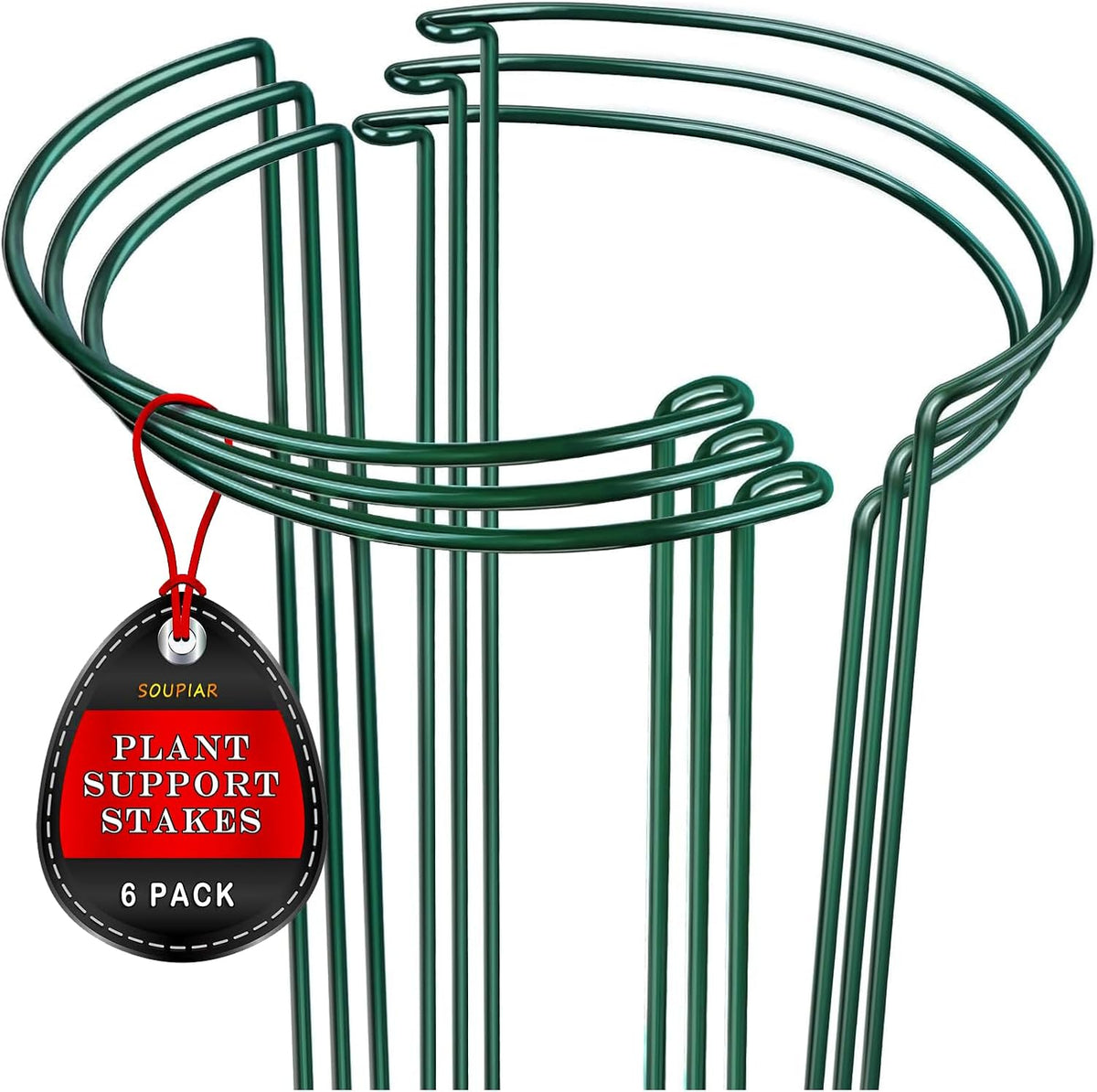 6 Pack Plant Support Stakes, Metal Monstera Plant Support Stakes for Indoor Plants, Large Garden