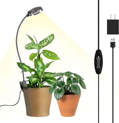 Grow Lights for Indoor Plants, Full Spectrum Plant Grow Lights, 4000K Pot Clip LED Plant Lamps for