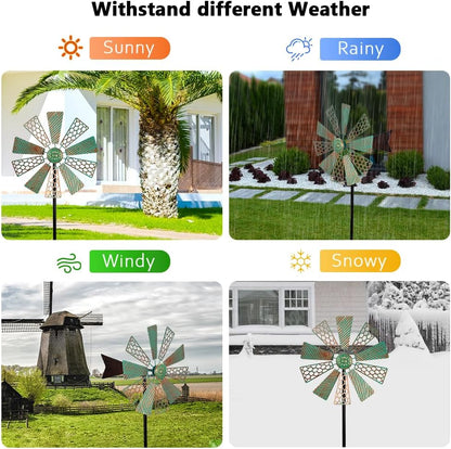 Viveta Wind Spinners Outdoor,13”Kinetic Wind Spinner Metal Vintage Windmill for Outdoor Garden