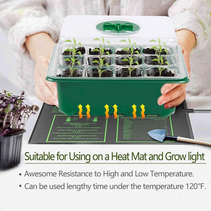 Seed Starter Tray, 12 Set Seedling Kits with Adjustable Humidity Dome, Plant Starter Kit for Seeds