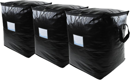 3 Pack 91L Storage Bags for Clothes, Moving Bags Heavy Duty Extra Large with Reinforced Handle