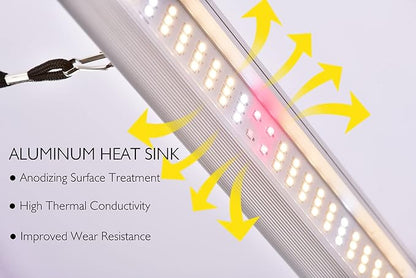 50W LED 2 feet Grow Light Lamp with Stand Rack CRI90+ for Horticulture Indoor Plant Growth Veg