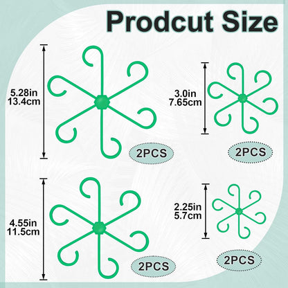 8PCS Plant Stem Support, 4 Sizes Climbing Houseplant Stem Holders, Plastic Reusable Flower Trellis